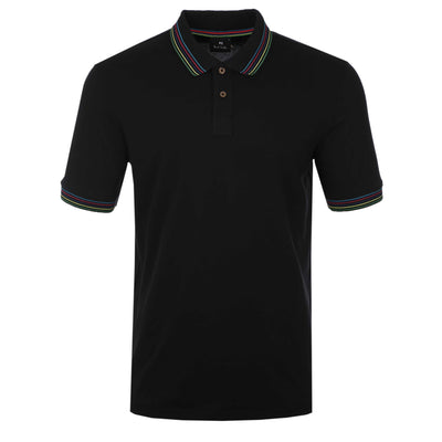 Paul Smith Reg Fit Contrast Tipping Polo Shirt in Black