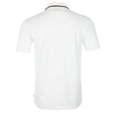 Paul Smith Reg Fit SSLV Polo Shirt in Off White Back