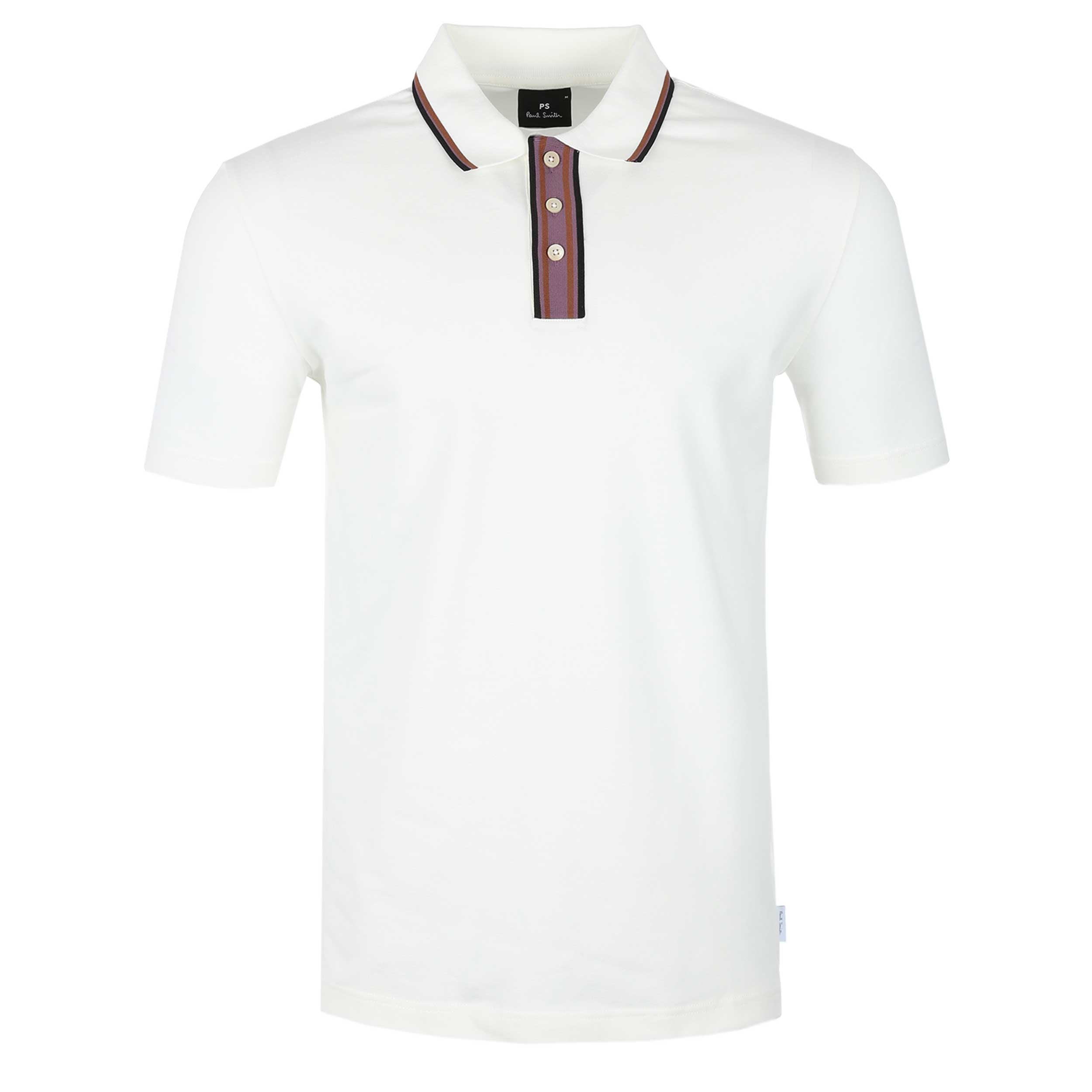 Paul Smith Reg Fit SSLV Polo Shirt in Off White