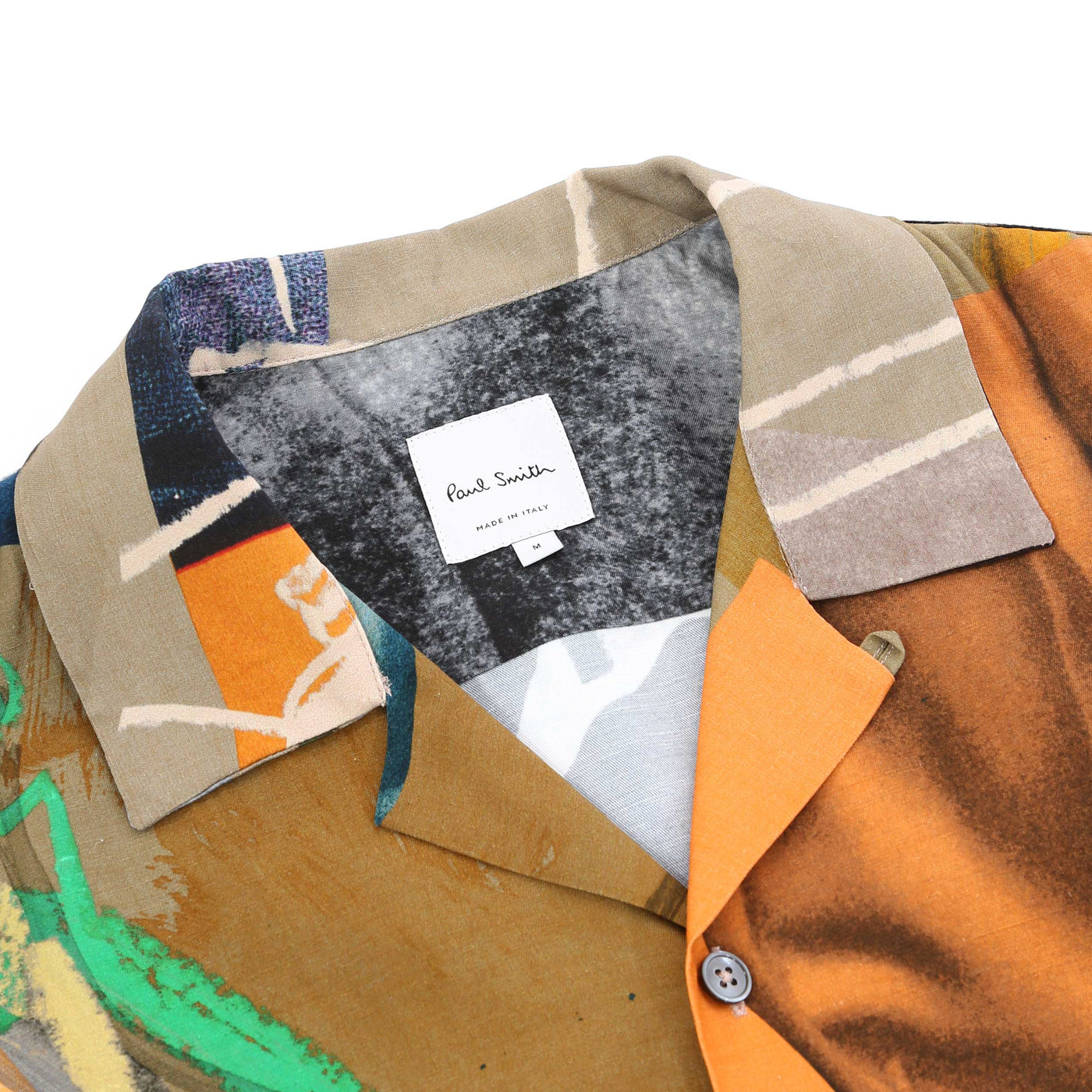 Paul Smith Reg Fit SS Shirt in Multicolour Collar