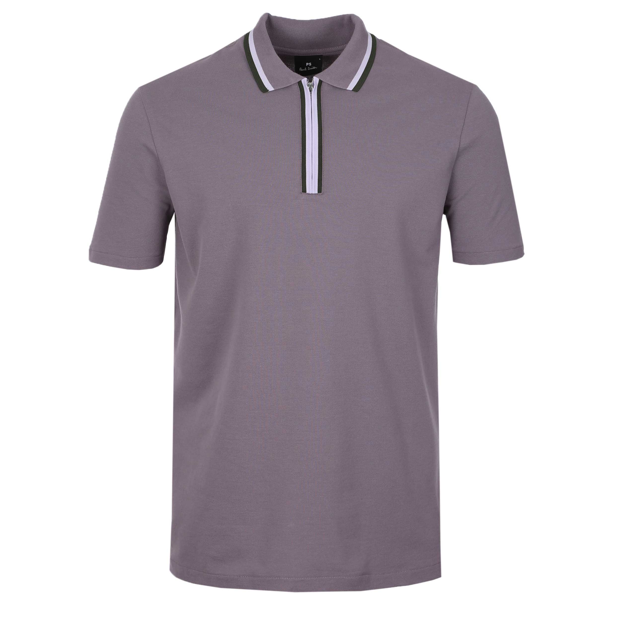 Paul Smith Reg Fit Zip Polo Shirt in Purple