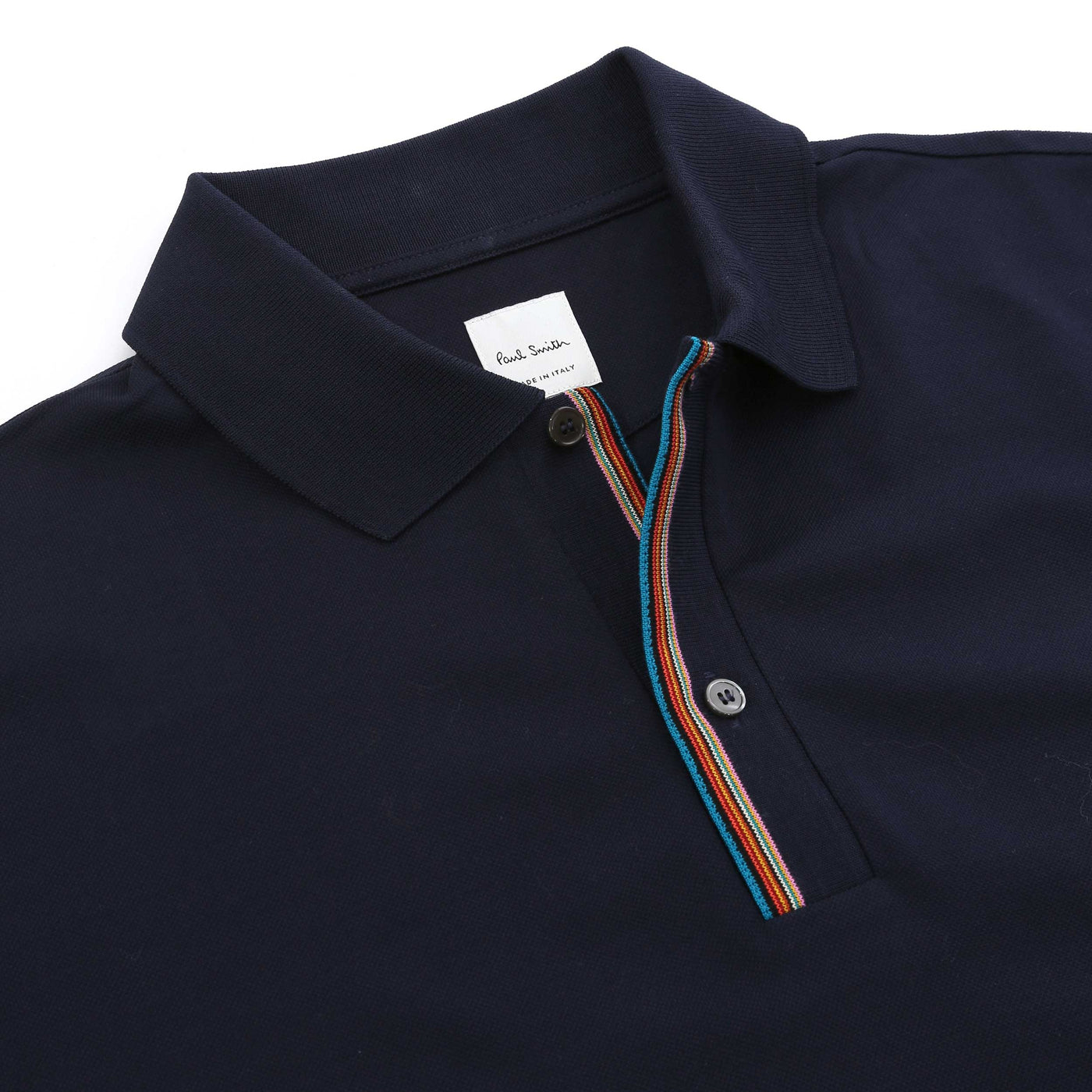 Paul Smith Signature Stripe Polo Shirt in Navy Placket