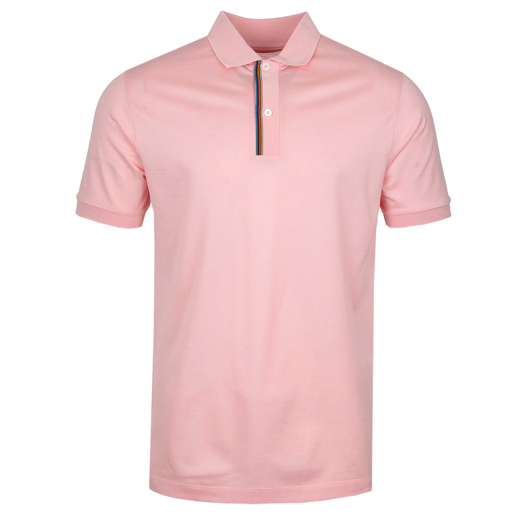 Paul Smith Signature Stripe Polo Shirt in Pink Paul Smith
