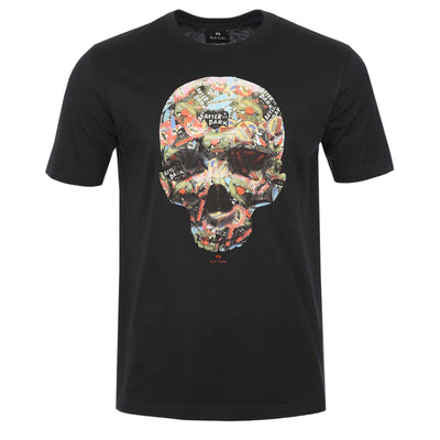 Paul Smith Sticker Skull T Shirt in Black