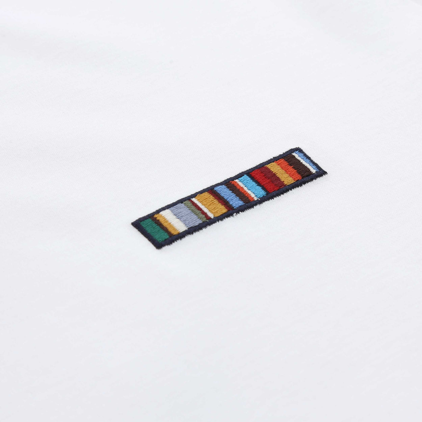 Paul Smith Stripe Emb T Shirt in White Logo