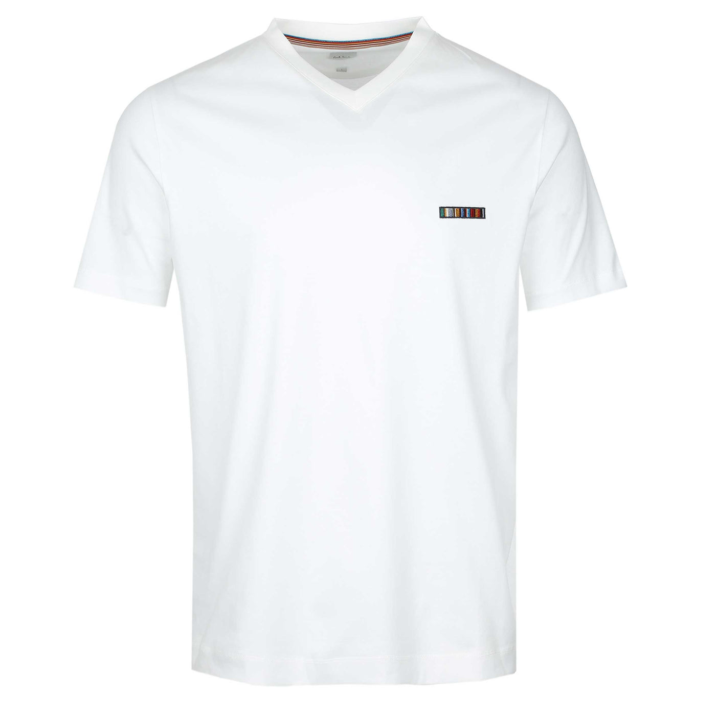 Paul Smith Stripe Emb T Shirt in White