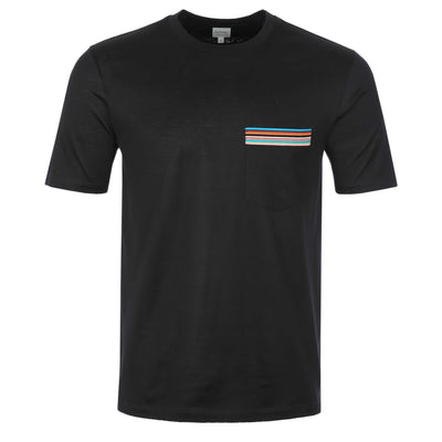 Paul Smith Stripe Pocket T Shirt in Black
