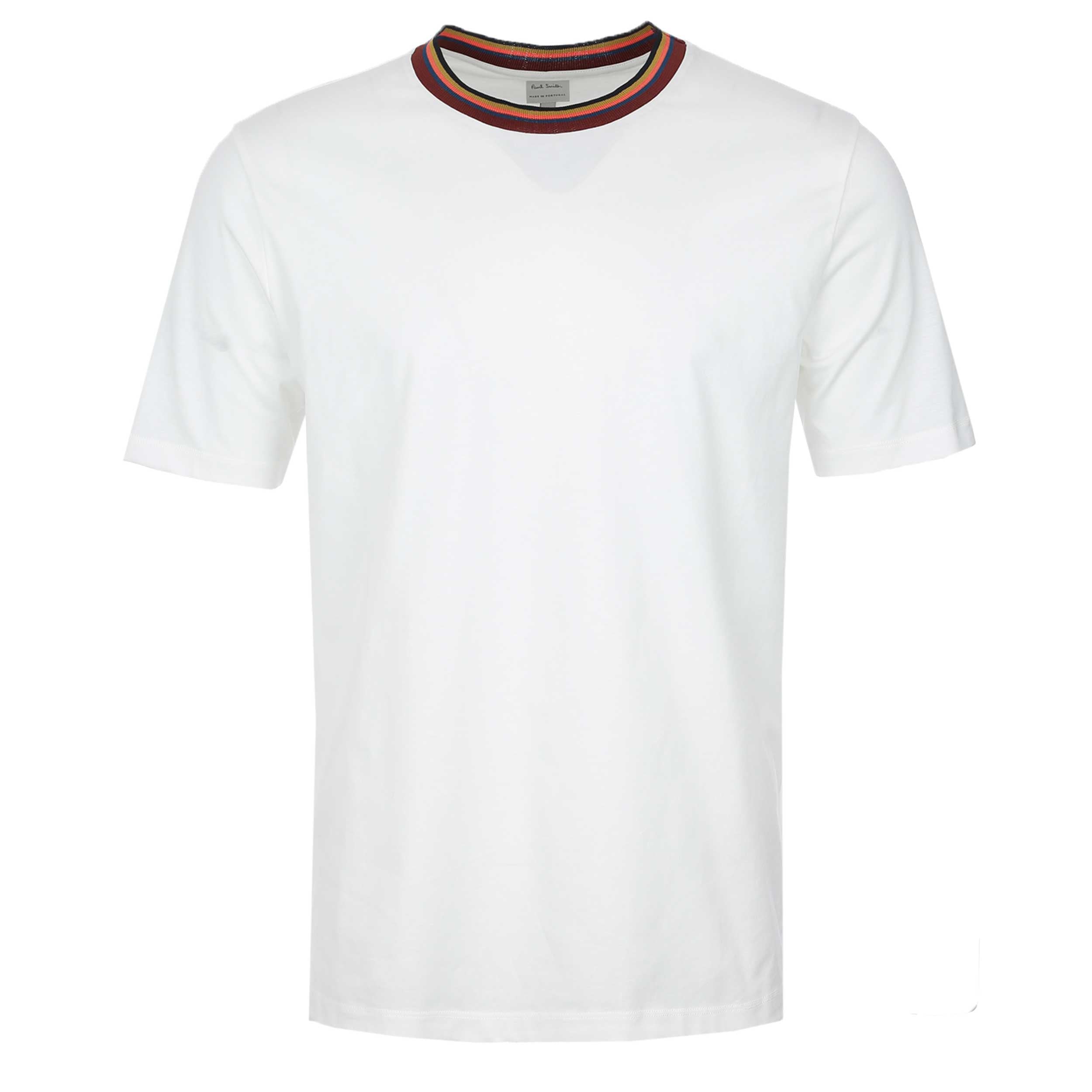 Paul Smith Stripe Rib T Shirt in White