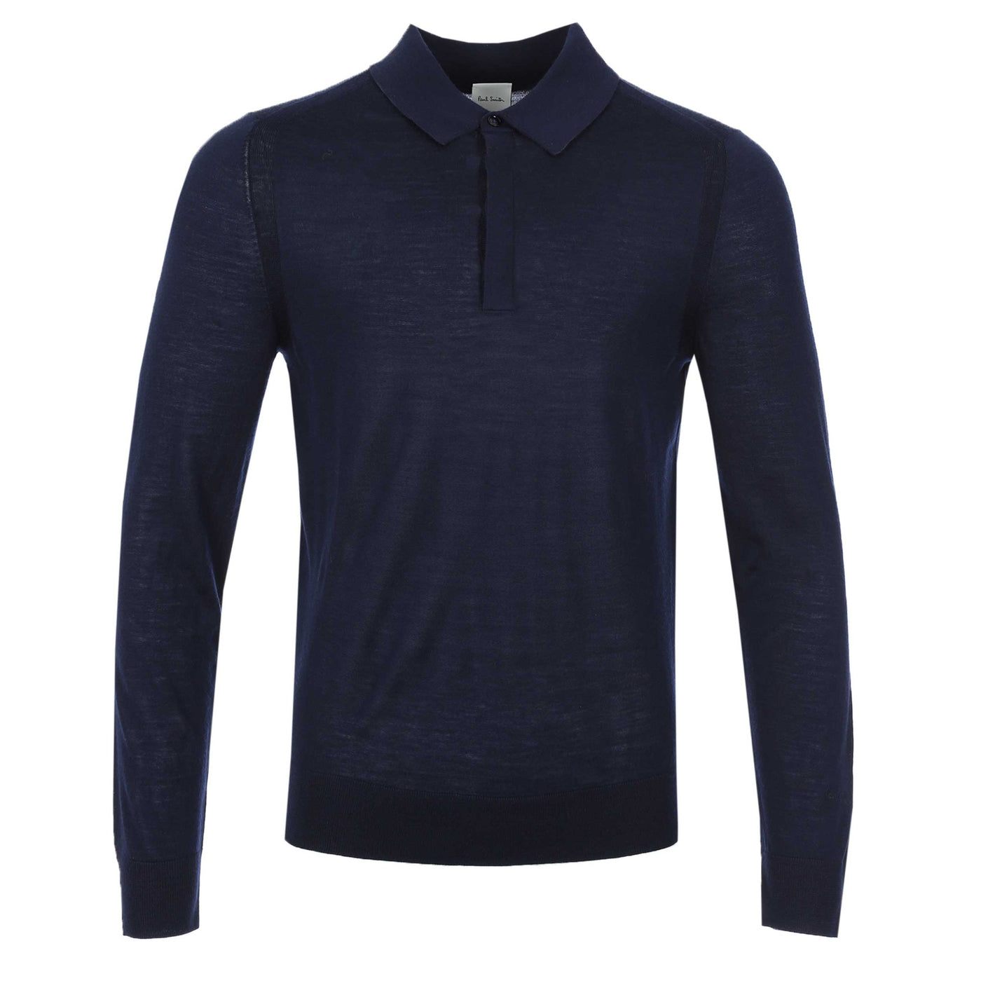 Paul Smith Sweater Long Sleeve Polo in Navy Norton Barrie