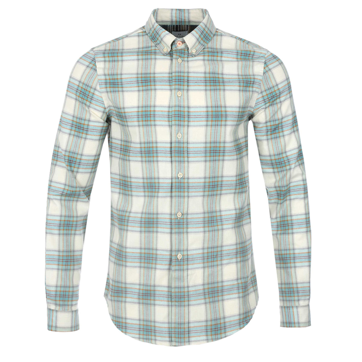 Paul Smith Tailored Fit BD Col Check Shirt in Green
