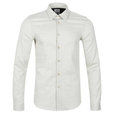 Paul Smith Tailored Fit LS Shirt in Stone White Fleck