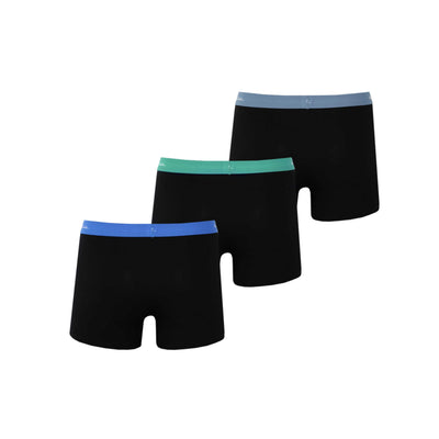Paul Smith Trunk 3 Pack Colour Band Underwear in Black Back
