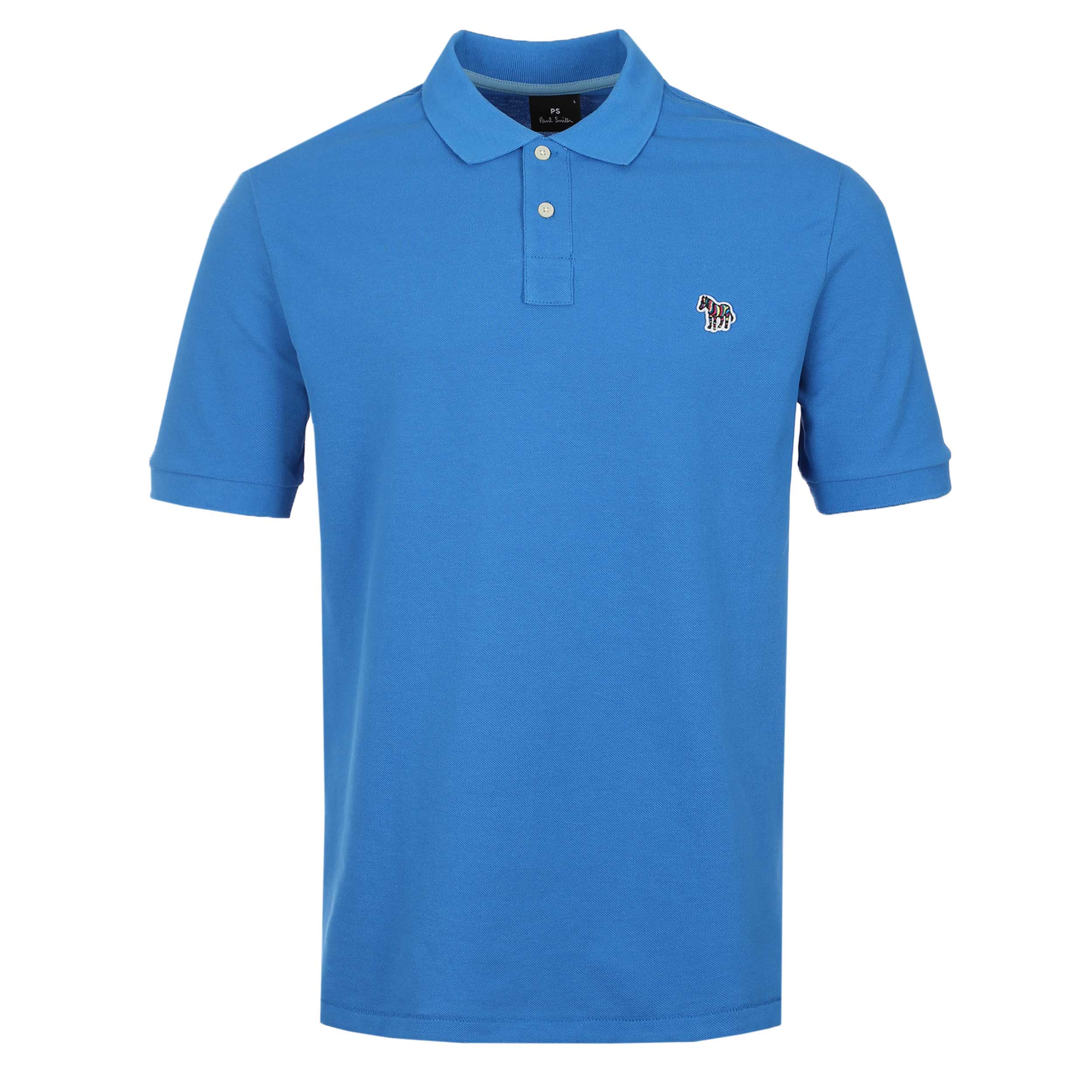 Paul Smith Zebra Badge Polo Shirt in Azure Blue