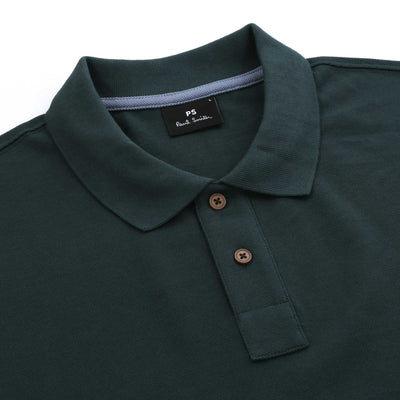 Paul Smith Zebra Badge Polo Shirt in Forest Green Placket