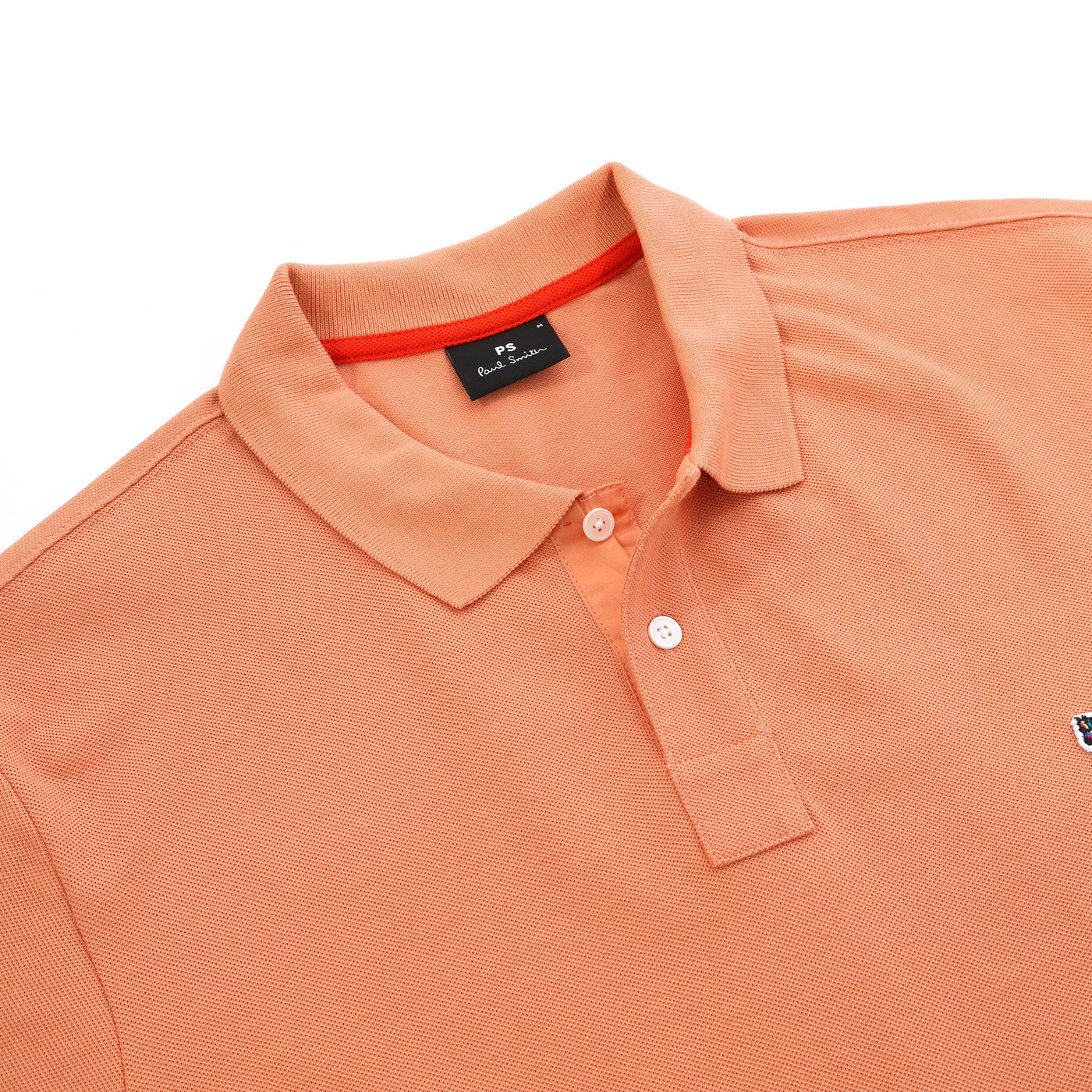 Paul Smith Zebra Badge Polo Shirt in Orange Collar