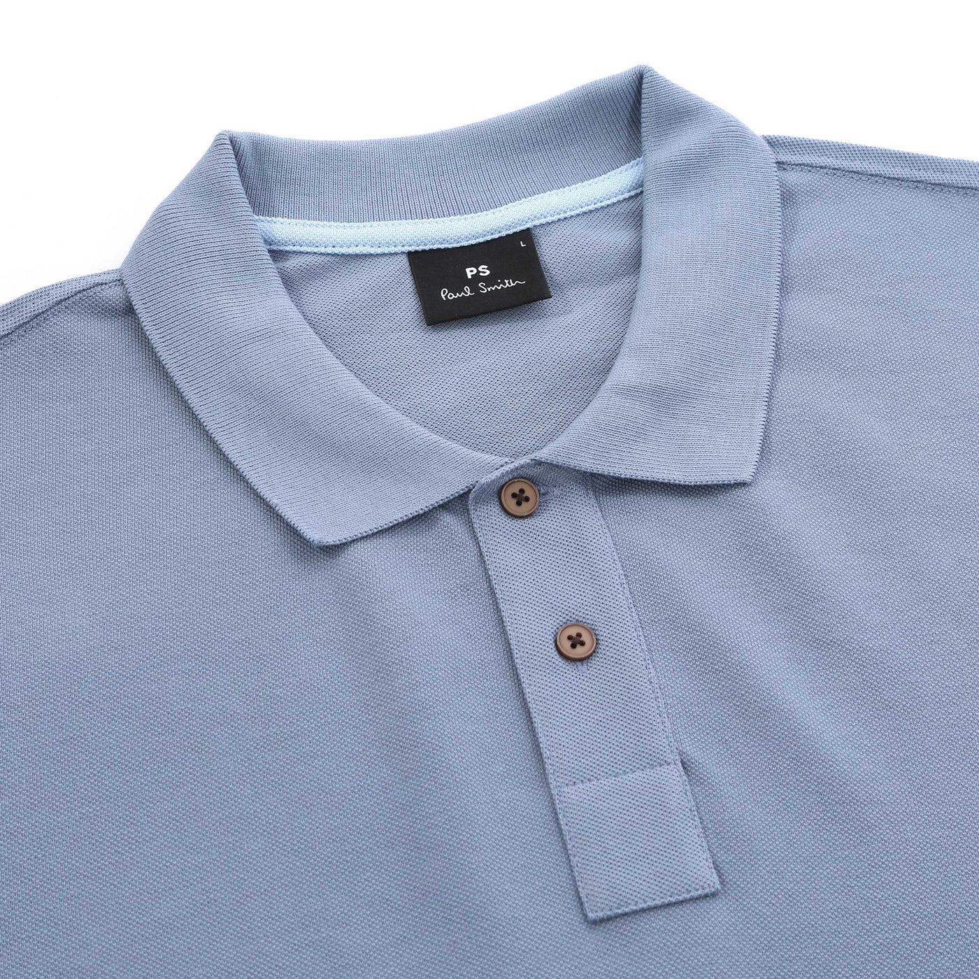 Paul Smith Zebra Badge Polo Shirt in Pale Blue Placket