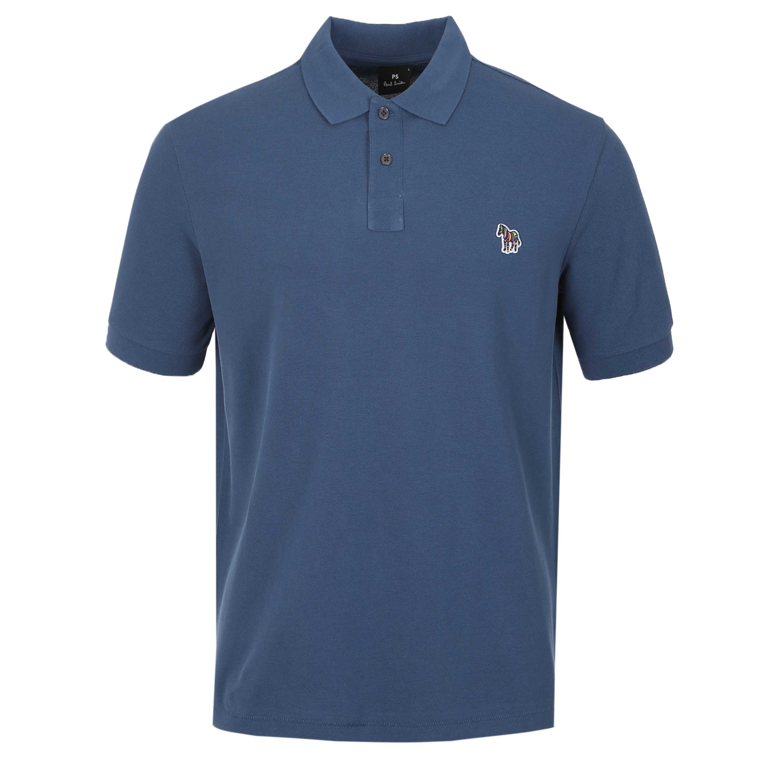 Paul Smith Zebra Badge Polo Shirt in Petrol Blue