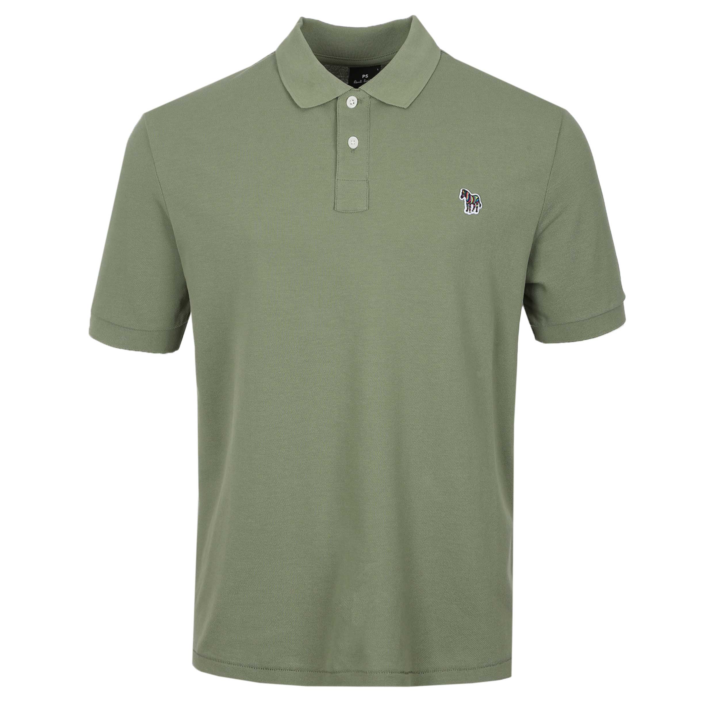 Paul Smith Zebra Badge Polo Shirt in Sage Green