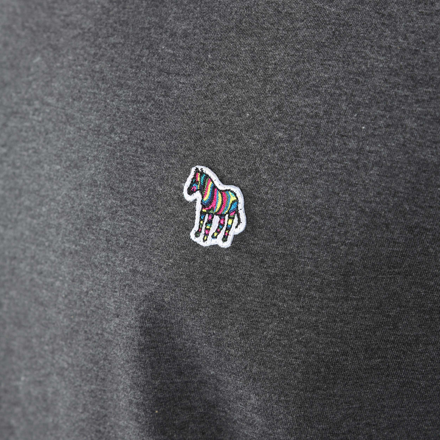 Paul Smith Zebra Badge T Shirt in Black Melange Logo