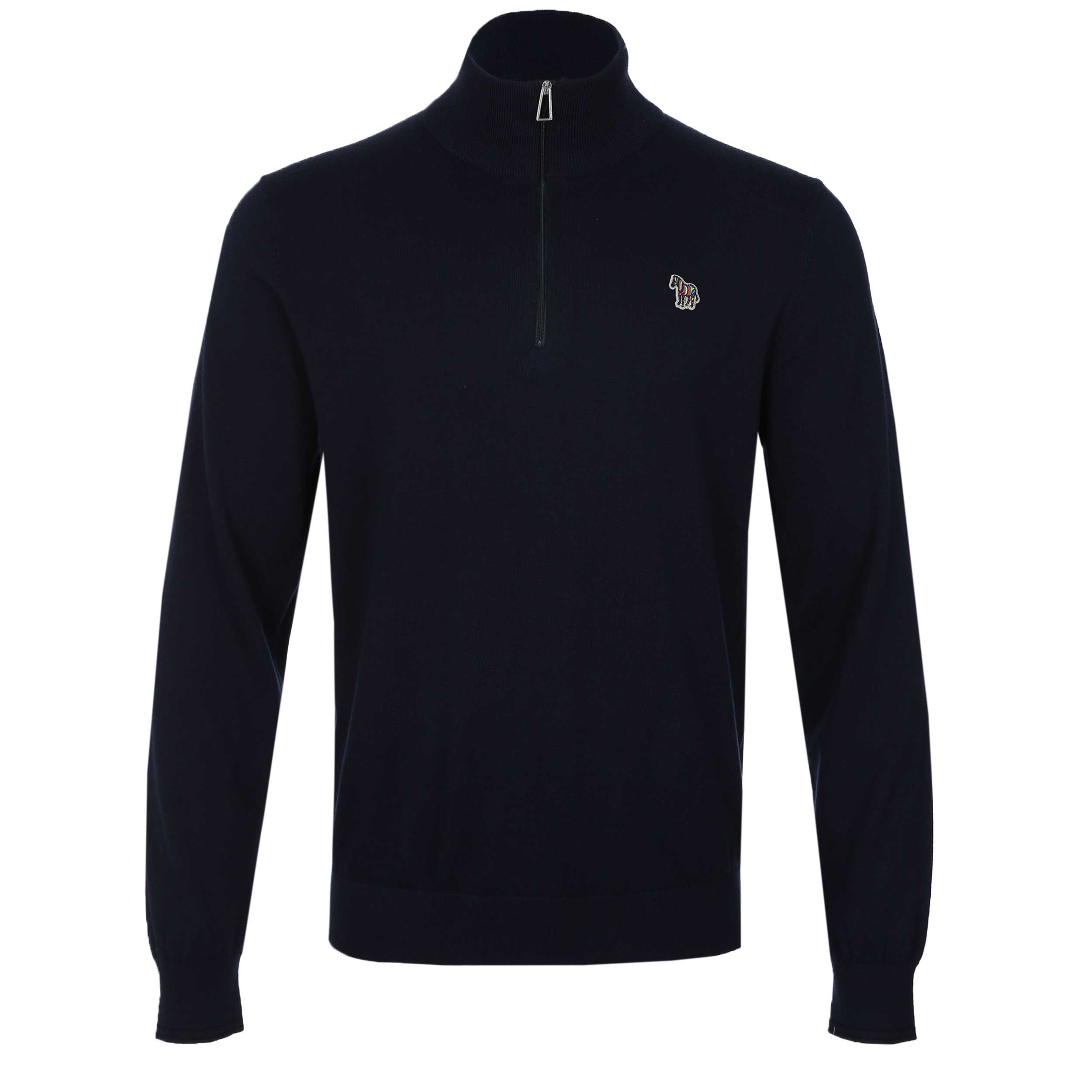 Paul Smith Zip Neck Zeb Bad Knitwear in Navy