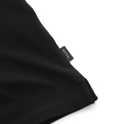 Paul Smith Zip Polo Shirt in Black Logo Tab
