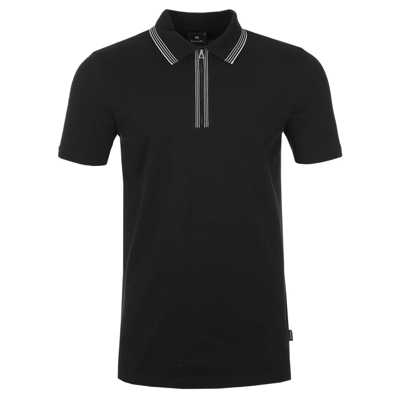 Paul Smith Zip Polo Shirt in Black