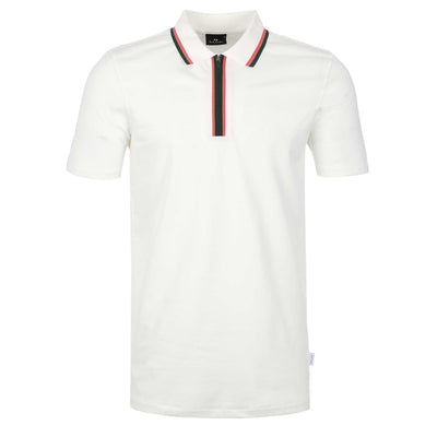 Paul Smith Zip Polo Shirt in White