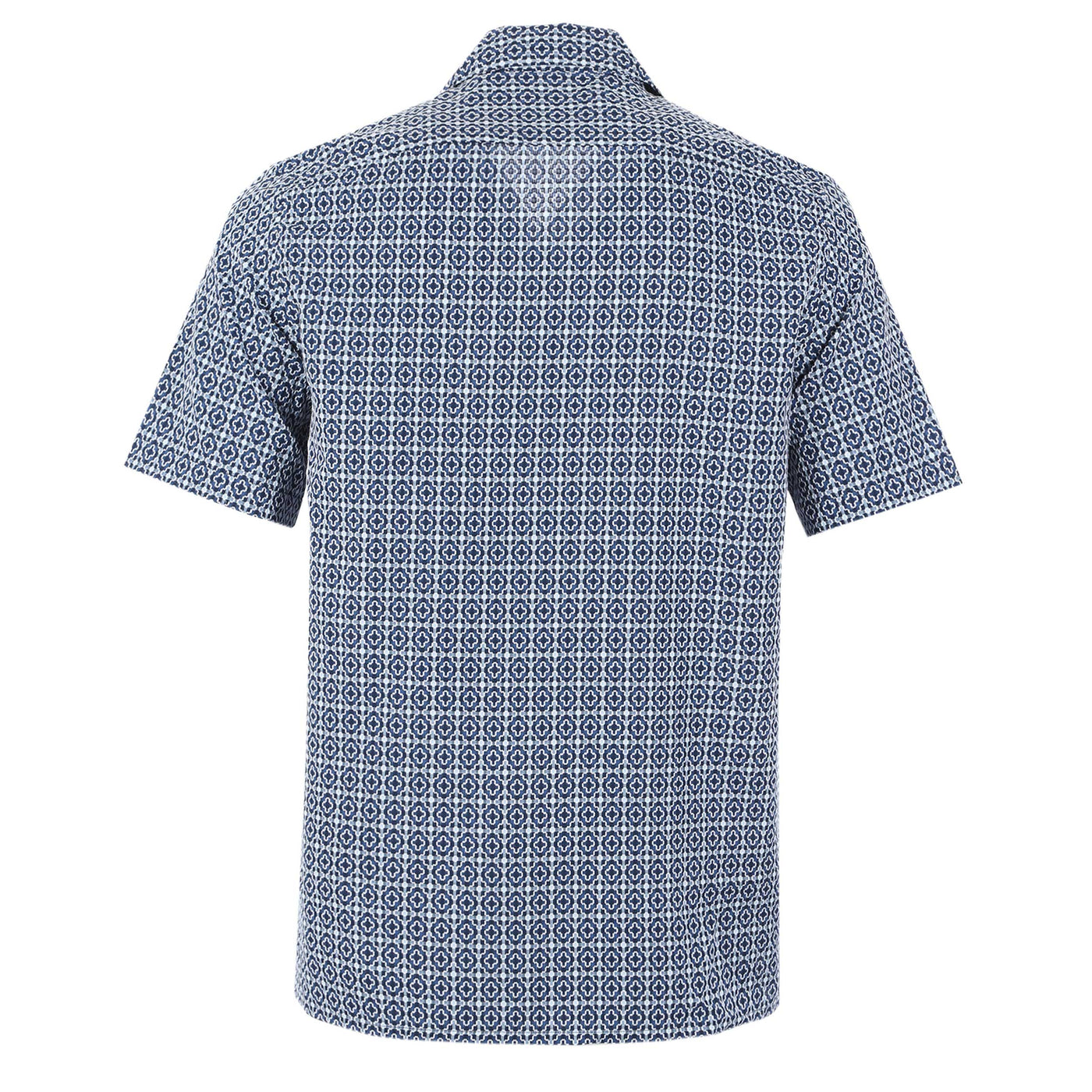 Paul Smith Geometric Casual Fit SS Shirt in Navy Back