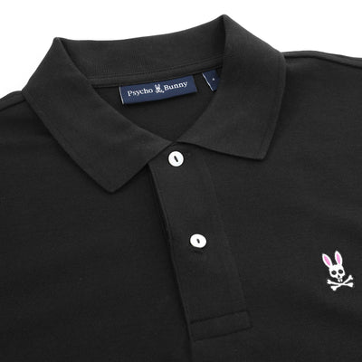 Psycho Bunny Classic Polo Shirt in Black Collar