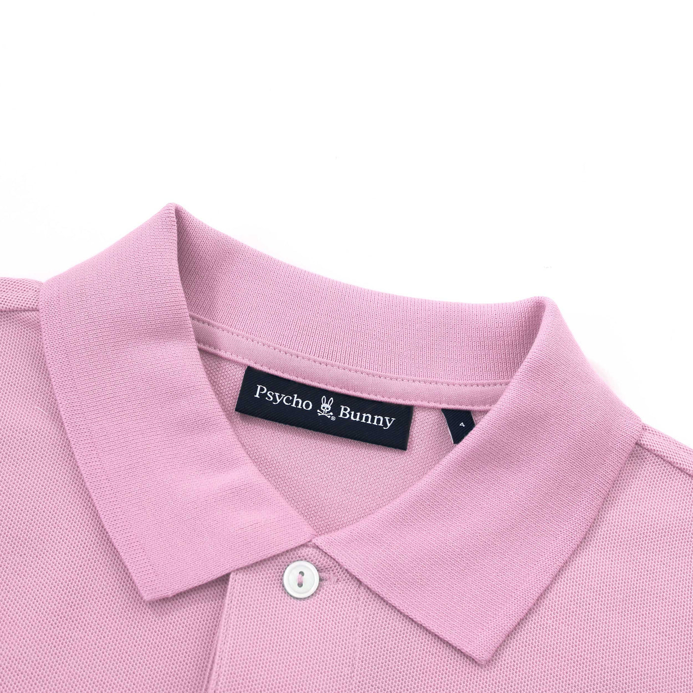 Psycho Bunny Classic Polo Shirt in Pastel Lavender Pink Collar