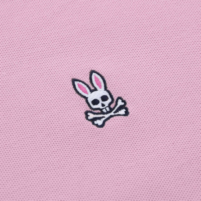 Psycho Bunny Classic Polo Shirt in Pastel Lavender Pink Logo