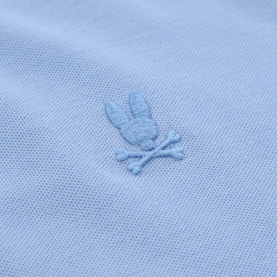 Psycho Bunny Easthills Johnny Polo Shirt in Serenity Sky Blue Logo