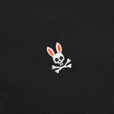 Psycho Bunny Norris Pique Polo Shirt in Black Logo