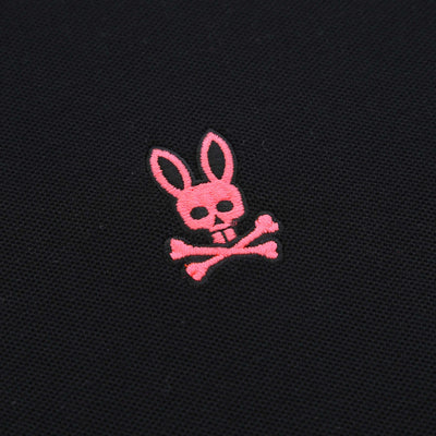 Psycho Bunny Queensbury Pique Polo Shirt in Black Logo