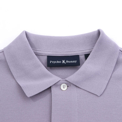 Psycho Bunny Classic Polo Shirt in Lilac Collar