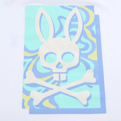 Psycho Bunny Mason Graphic T-Shirt in White Rear Logo