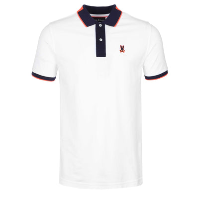 Psycho Bunny Thatcher Pique Polo Shirt in White
