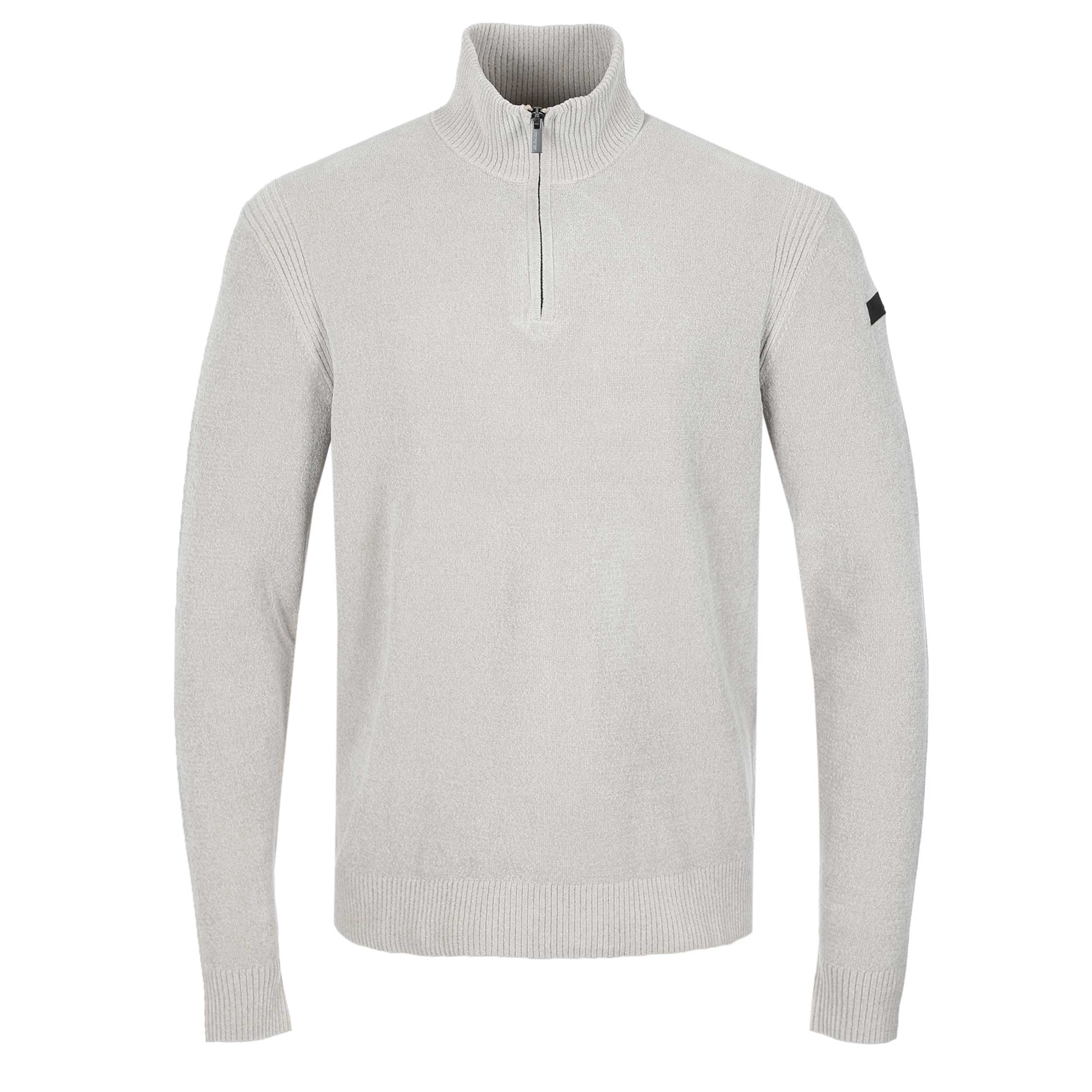 RRD Velvet Half Zip Knitwear in White Sand