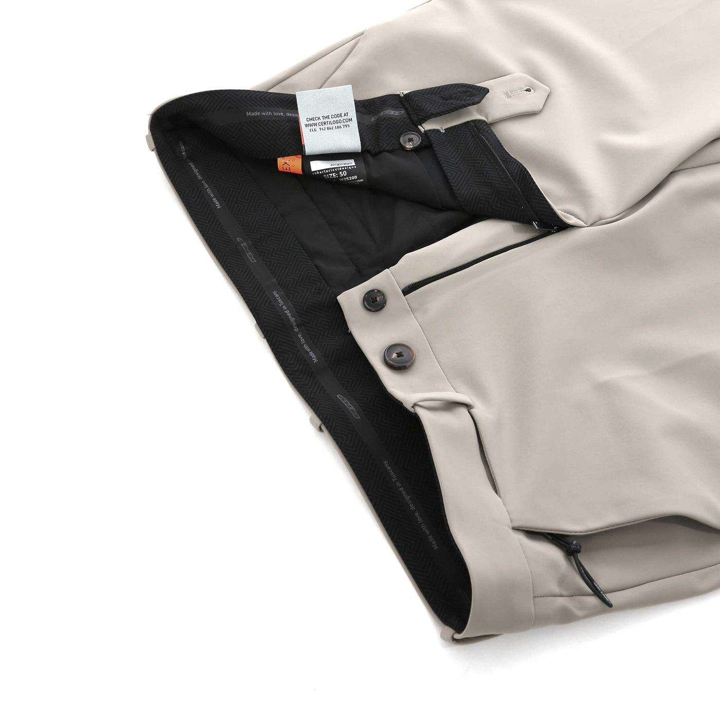 RRD Winter Chino Trouser in Beige Fly