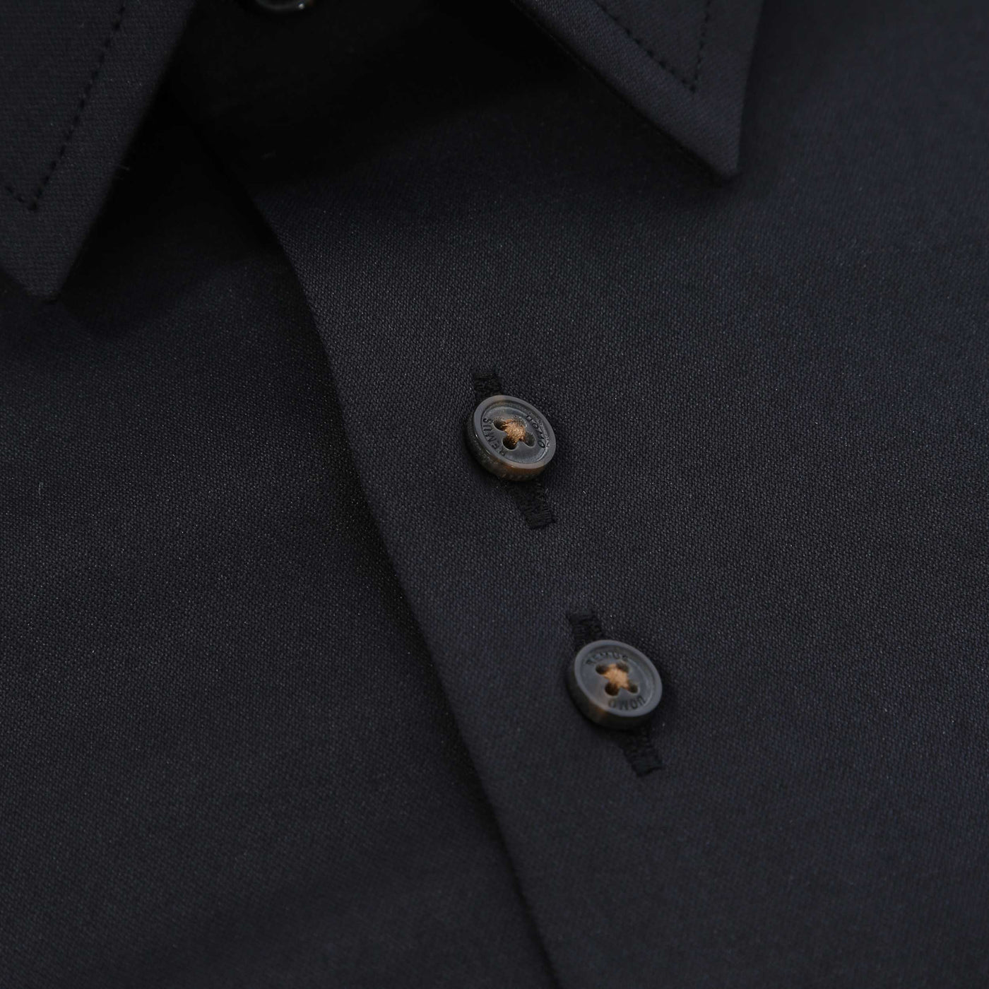 Remus Uomo 2 Way Stretch SS Shirt in Black Button