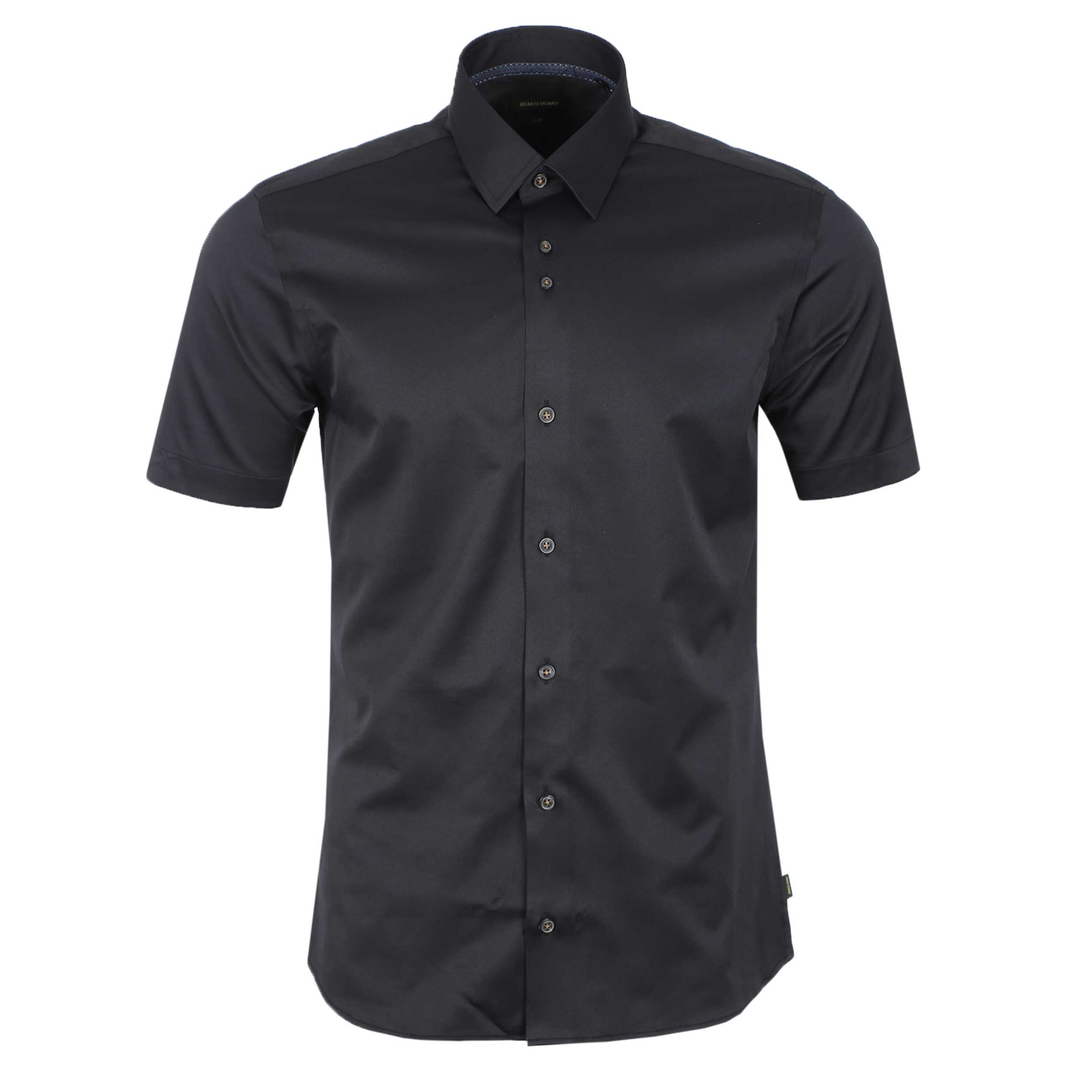 Remus Uomo 2 Way Stretch SS Shirt in Black