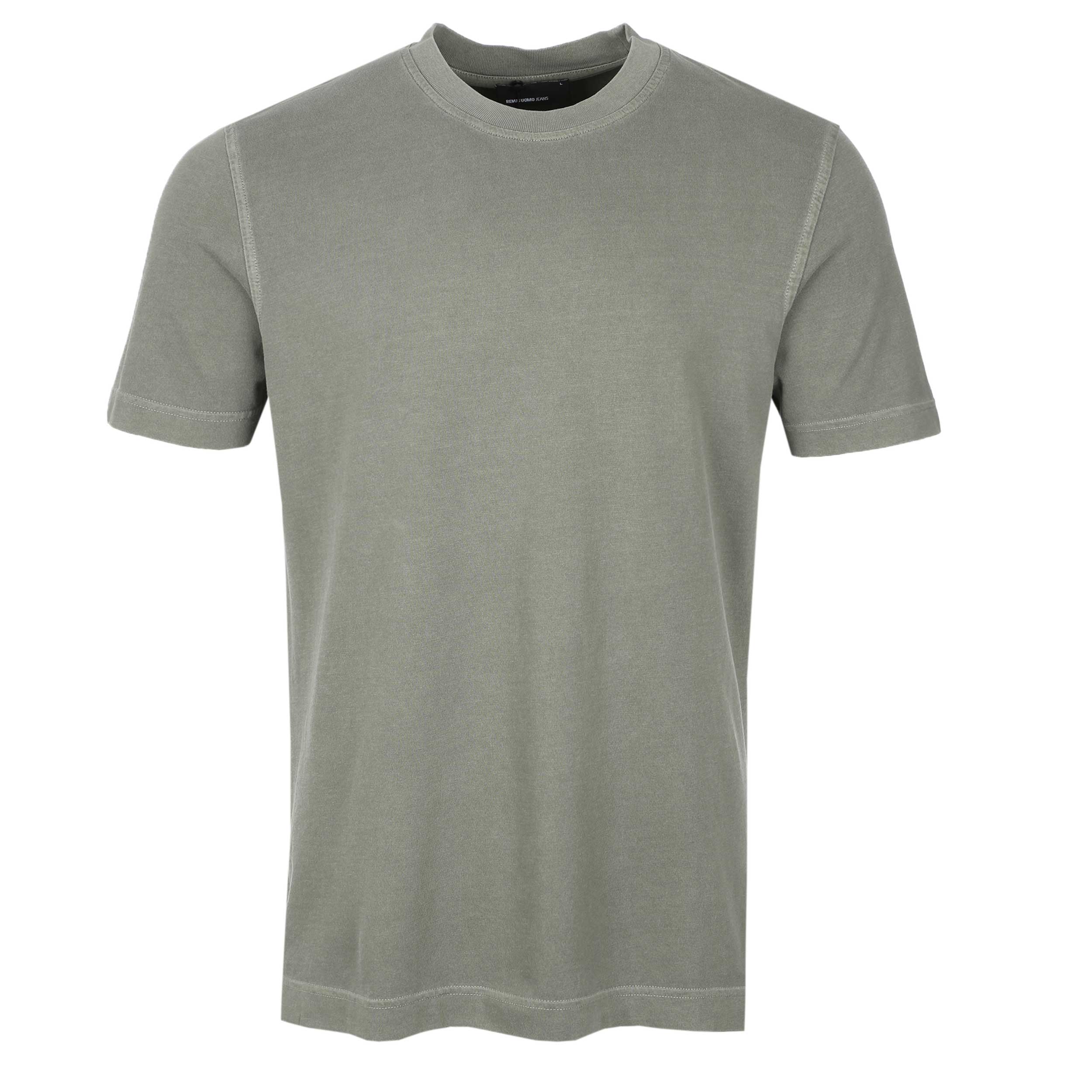 Remus Uomo Antique Garment Dye T-Shirt in Soft Khaki