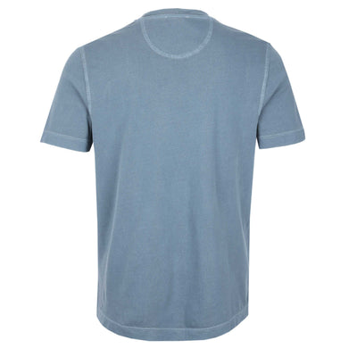 Remus Uomo Antique Garment Dye T-Shirt in Teal Blue Back