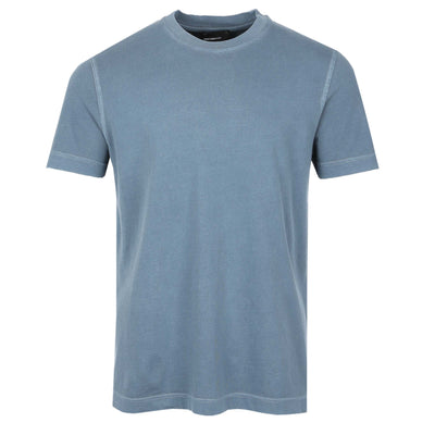 Remus Uomo Antique Garment Dye T-Shirt in Teal Blue