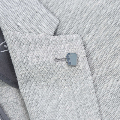Remus Uomo Antoni Jacket in Grey Lapel Badge