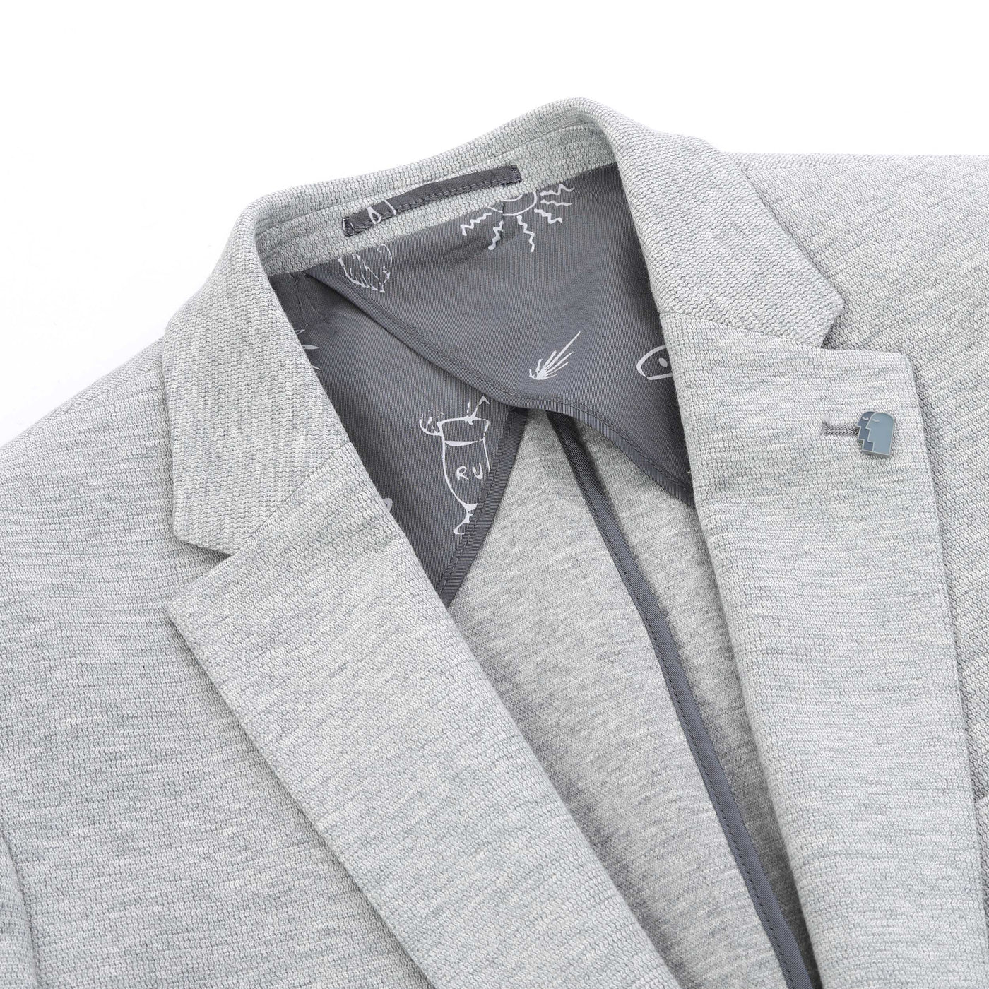 Remus Uomo Antoni Jacket in Grey Lapel