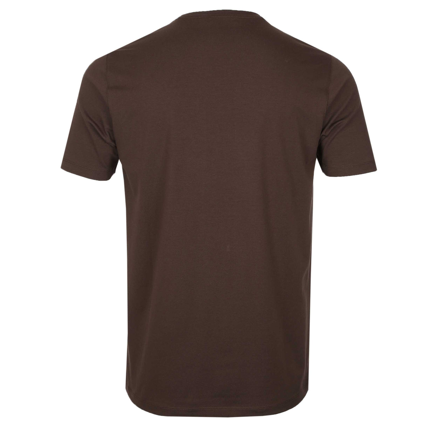 Remus Uomo Basic Crew Neck T-Shirt in Brown Back