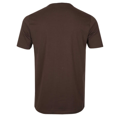 Remus Uomo Basic Crew Neck T-Shirt in Brown Back
