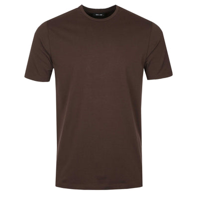Remus Uomo Basic Crew Neck T-Shirt in Brown