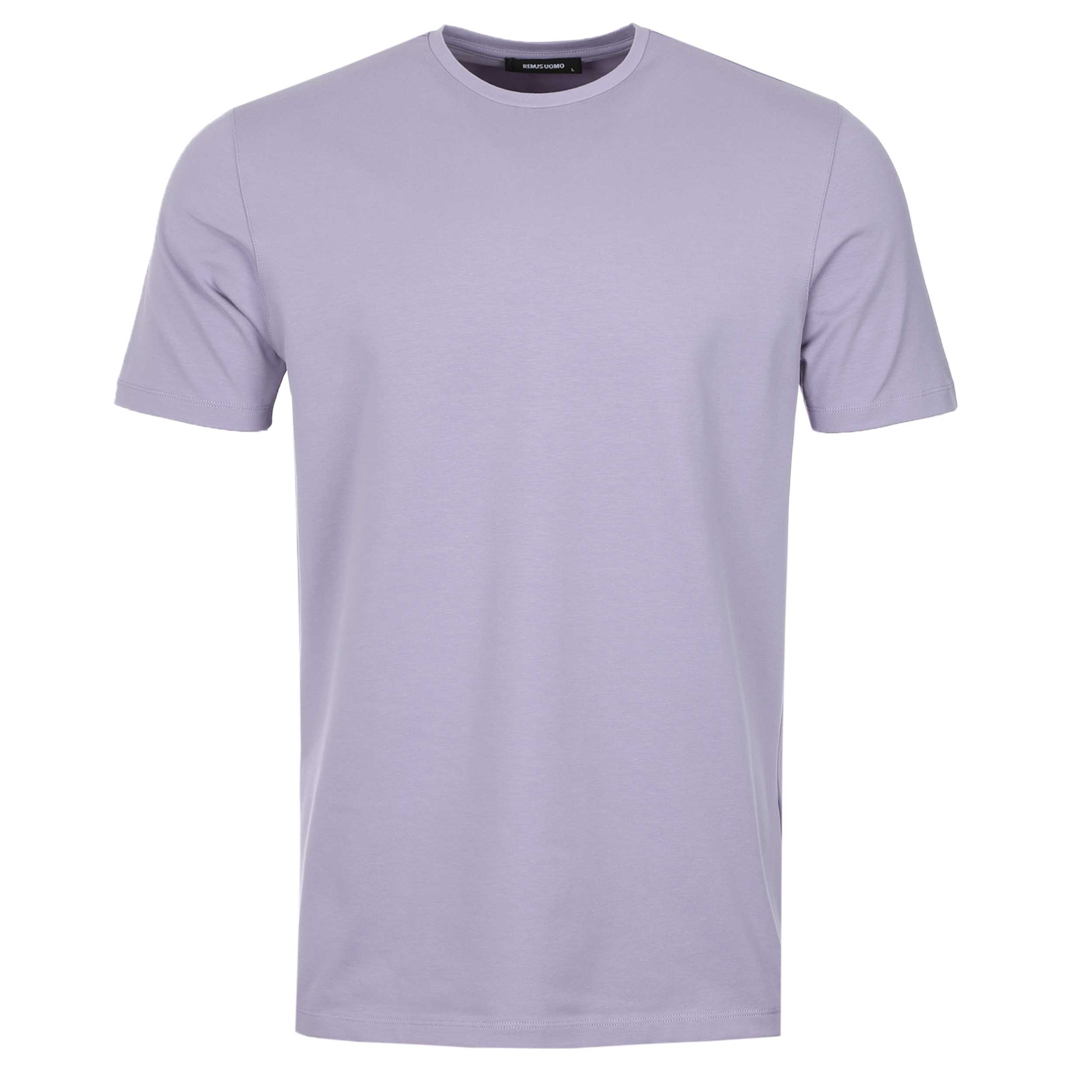Remus Uomo Basic Crew Neck T-Shirt in Lilac